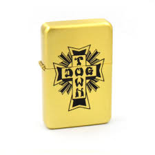 DOGTOWN Cross Logo Flip Top Metal Lighter - Stoke Run LLC