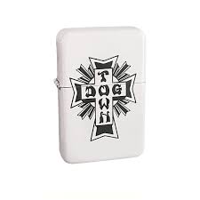 DOGTOWN Cross Logo Flip Top Metal Lighter - Stoke Run LLC