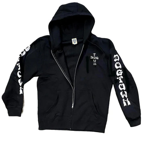 Dog Town Cross Zip Hoodie Black - XL - Stoke Run LLC