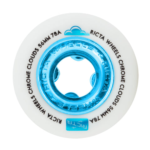 Ricta 56mm Chrome Clouds Blue 78a Wheels - Stoke Run LLC