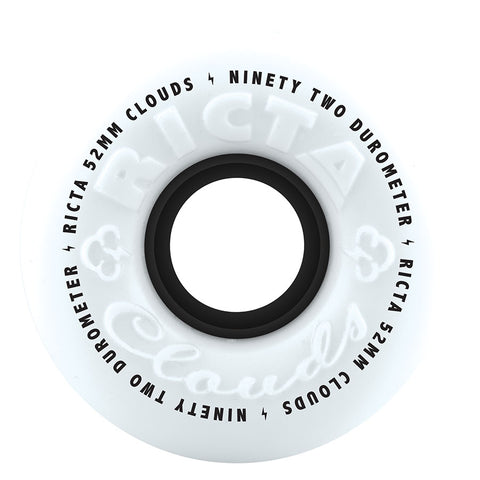 Ricta 52mm Clouds Black 92a Skateboard Wheels - Stoke Run LLC