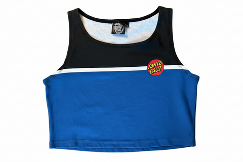 Classic Dot Colorblock Tank Crop Fitted Tee - Stoke Run LLC