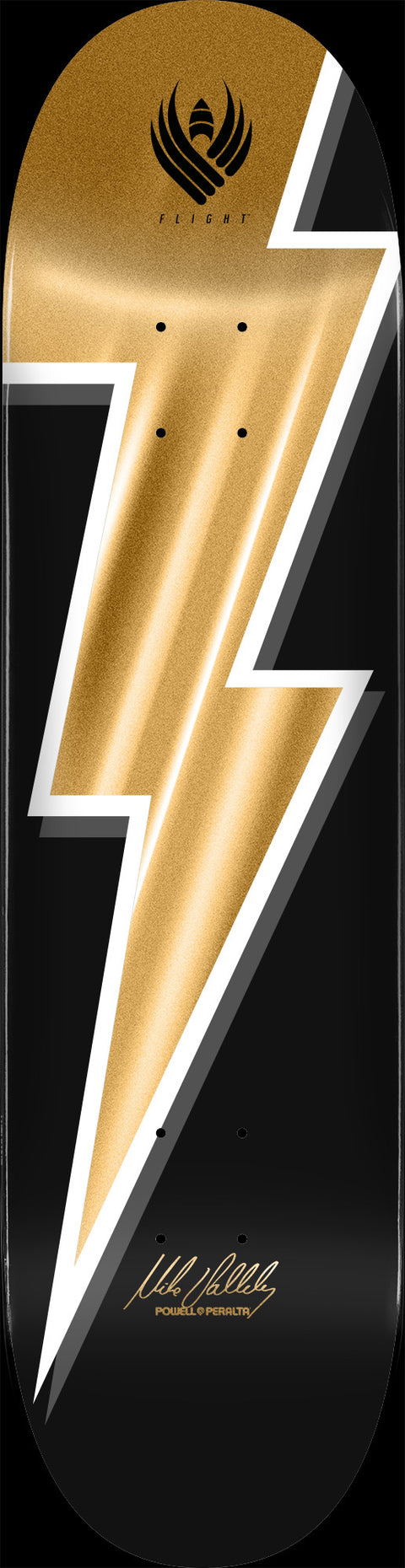 DK Powell Peralta Pro Flight 244 8.5 K26 Mike Vallely Lightning Bold Gold Foil