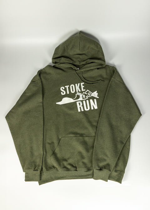 Stoke Run OG Hoodie - S, Heather Green - Stoke Run LLC