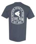 Stoke Run Arch Logo Tee - M - Denim - Stoke Run LLC