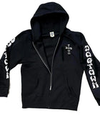 Dog Town Cross Zip Hoodie Black - XL - Stoke Run LLC