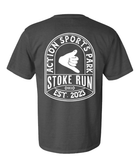 Stoke Run Arch Logo Tee - L - Pepper - Stoke Run LLC
