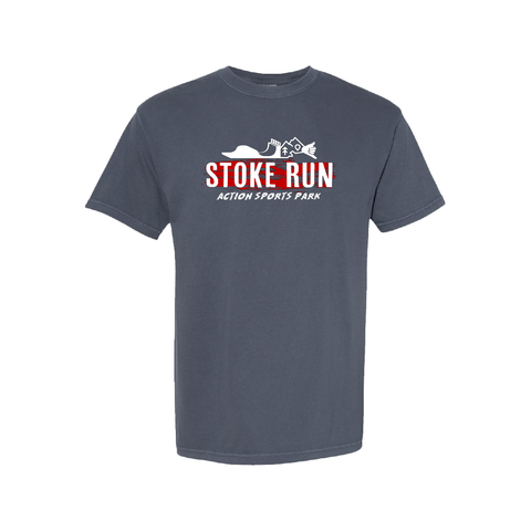 Stoke Run OG Logo Tee - M - Denim - Stoke Run LLC