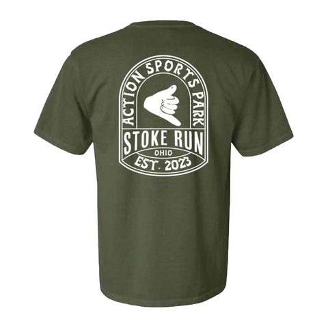 Stoke Run Arch Logo Tee - S - Hemp - Stoke Run LLC
