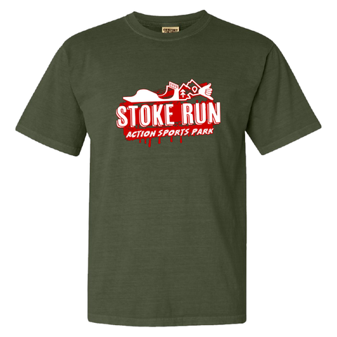 Stoke Run Graffiti Logo Tee - XL - Hemp - Stoke Run LLC