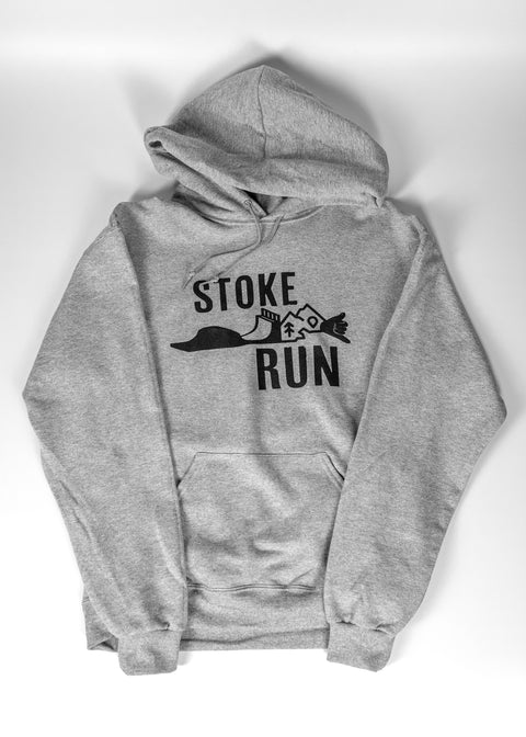 Stoke Run OG Hoodie - M, Heather Gray - Stoke Run LLC