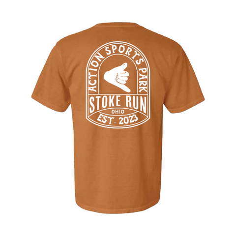 Stoke Run Arch Logo Tee - L - Yam - Stoke Run LLC