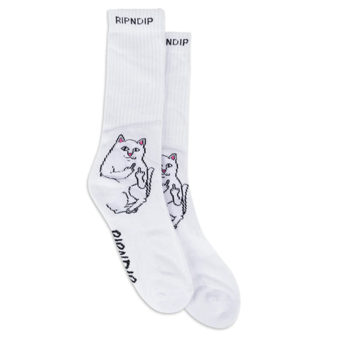 RIP N DIP LORD NERMAL CAT ANKLE SOCKS WHITE - Stoke Run LLC