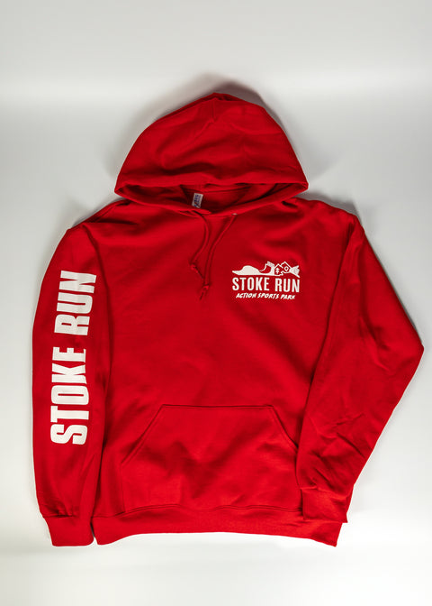 Stoke Run Sleeve Print Hoodie - XL, Red - Stoke Run LLC