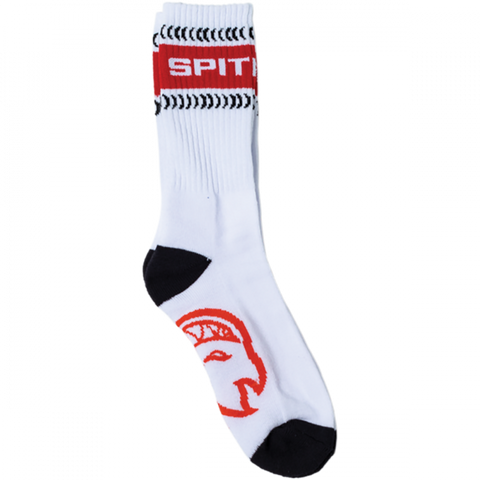 SF CLASSIC 87 BH SWIRL 3/PK CREW SOCK  WHT/BLK/RED - Stoke Run LLC