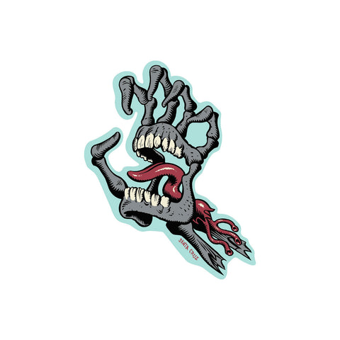 Santa Cruz - Bone Hand Sticker - Grey - Stoke Run LLC