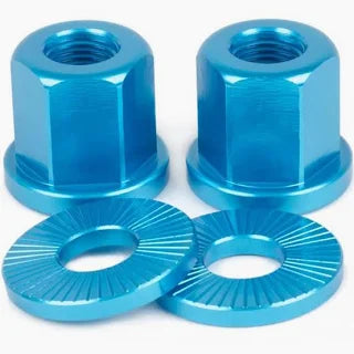 Shadow Featherweight Alloy Nuts 3/8 Blue - Stoke Run LLC