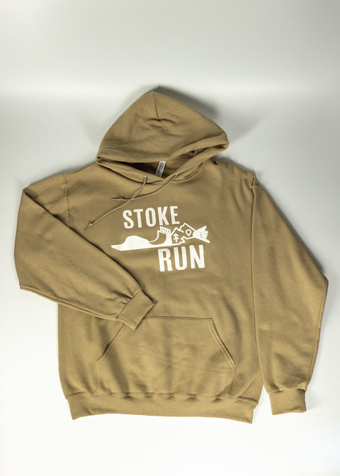 Stoke Run OG Hoodie - M, Tan - Stoke Run LLC