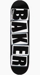 Baker Logo Black White Deck 8.25 - Stoke Run LLC