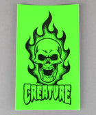Creature Bonehead Flaming Skull Sticker - Stoke Run LLC