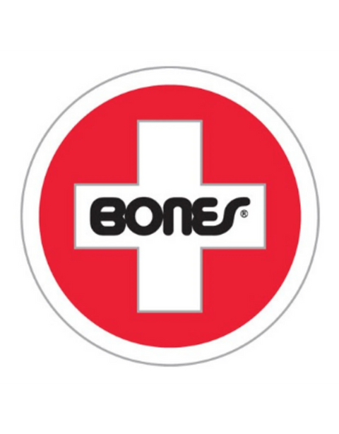 BONES 6" Swiss Circle Sticker - Stoke Run LLC