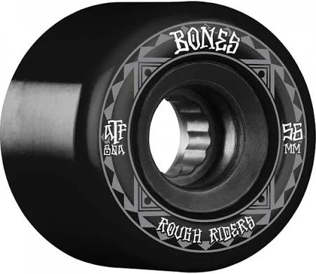 BONES ATF ROUGH RIDER RUNNERS 56mm 80a BLK/BLK (4 PK) - Stoke Run LLC