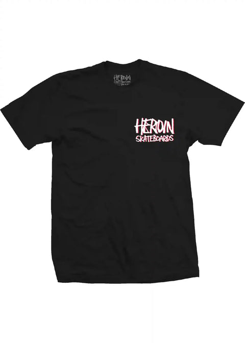 HEROIN Curb Killer Short Sleeve Tee - Black - Small - Stoke Run LLC
