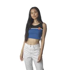 Classic Dot Colorblock Tank Crop Fitted Tee