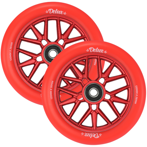 Envy Delux Wheels 120mm - red - Stoke Run LLC