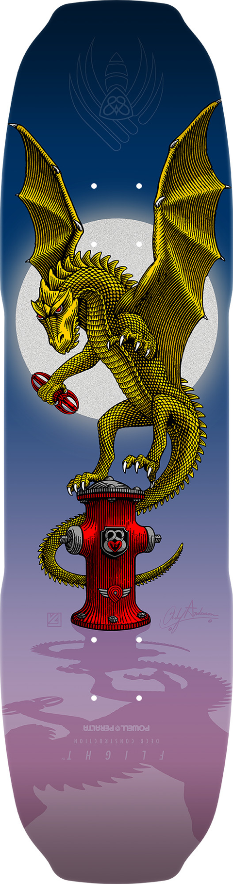 Powell Peralta Pro Andy Anderson Baby Heron (Vajra) FLIGHT® Skateboard Deck - 8.4 - Stoke Run LLC
