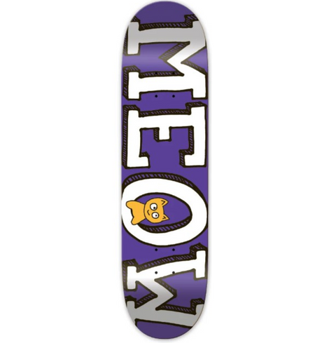 Meow Team Logo Purple Mini Deck 7.00 x 28.25 - Stoke Run LLC