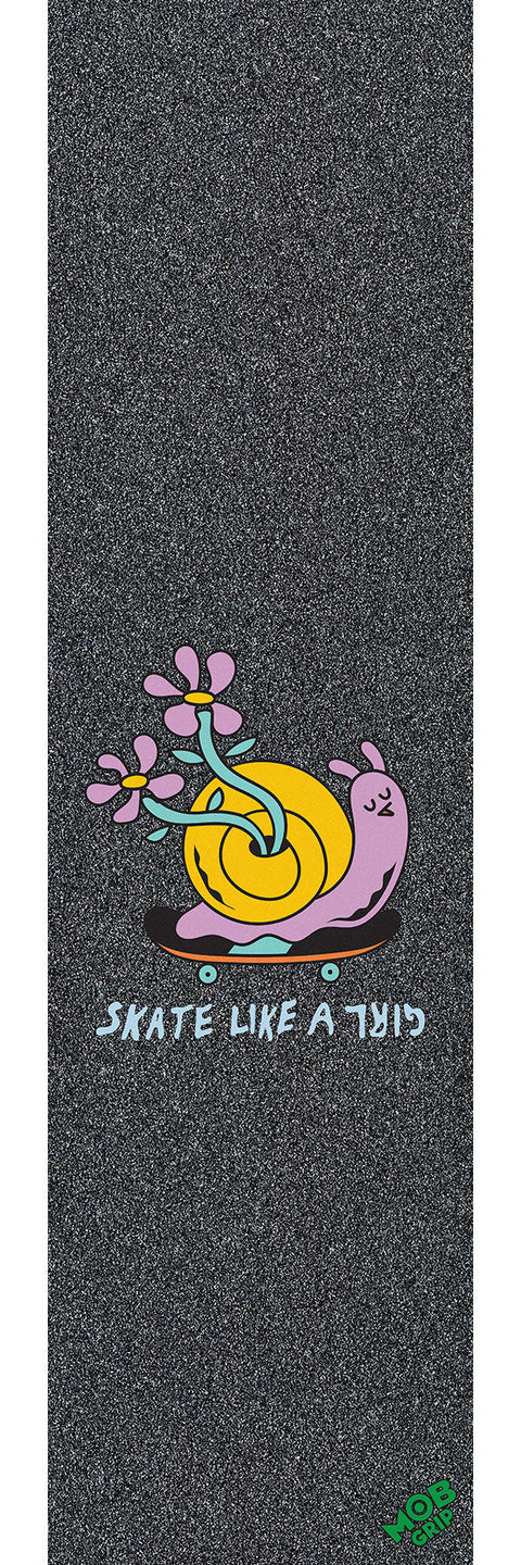 MOB 9in Skate Like A Girl Snail Skateboard Grip Tape - Stoke Run LLC