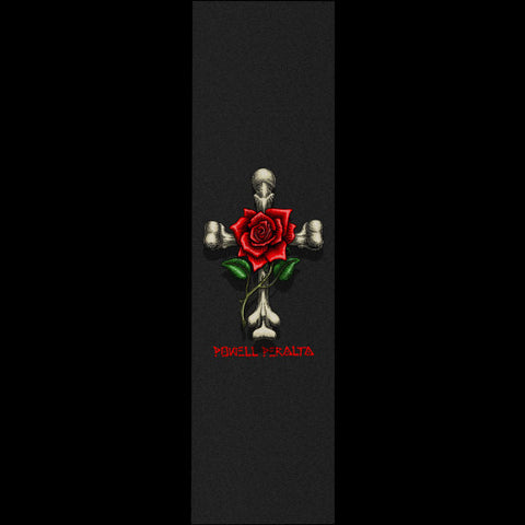 Powell Peralta Rose Cross Grip Tape Sheet 9 x 33 - Stoke Run LLC