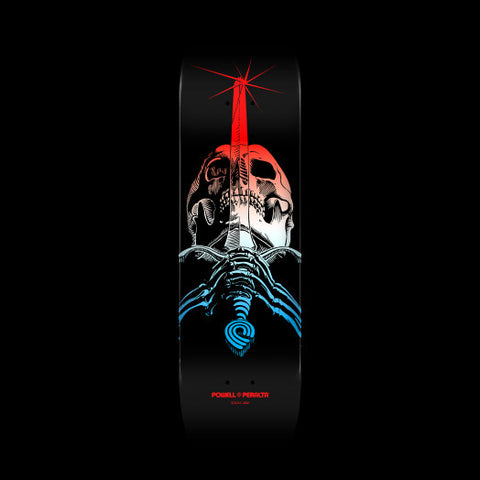 Powell Peralta Skull & Sword Skateboard Deck Blue Fade - 9 x 32.95 - Stoke Run LLC