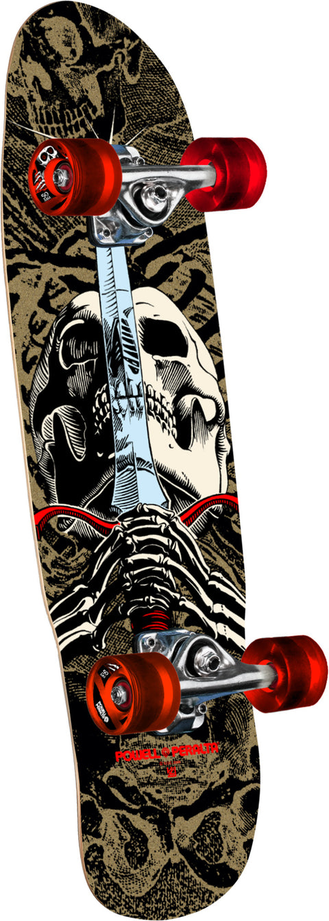 Powell Peralta Mini Skull & Sword Gold Birch Complete Skateboard - 186 K20 - 8 x 30 - Stoke Run LLC