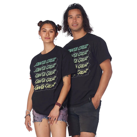 Grid Stacked Strip S/S Tee - Stoke Run LLC