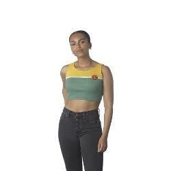 Classic Dot Colorblock Tank Crop Fitted Tee - Stoke Run LLC