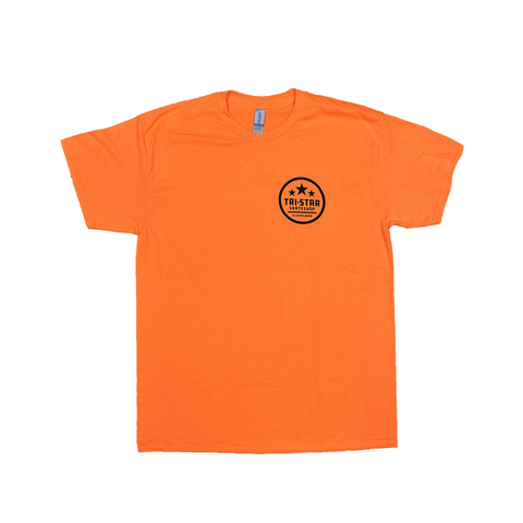 Circle Logo Safety Orange Shop Tee - Stoke Run LLC