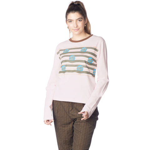 Womens Dot Hidden Stripe L/s Tee - Stoke Run LLC