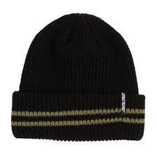 Pit Beanie Long Shoreman Hat Black/OD Green OS Unisex Santa Cruz - Stoke Run LLC