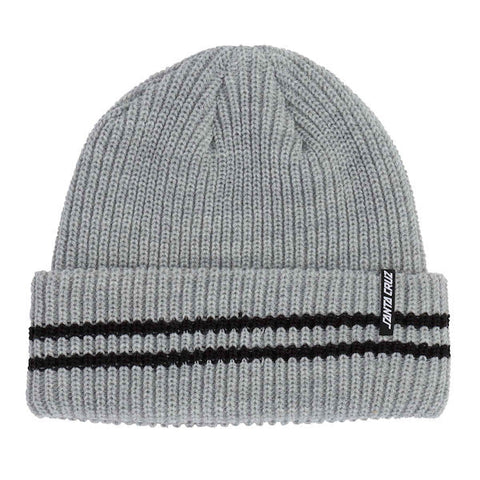 Pit Beanie Long Shoreman Hat Hthr Grey/Black OS Unisex Santa Cruz - Stoke Run LLC