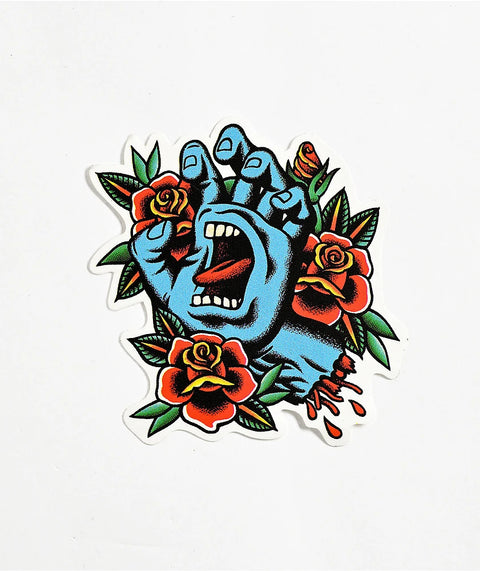 Santa Cruz - Screaming Flash Sticker -Clear - Stoke Run LLC