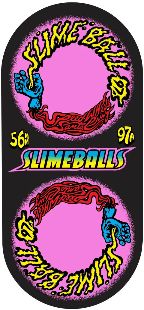 Slime Balls Hand Spray Vomit Mini White 56mm 97a Wheels - Stoke Run LLC