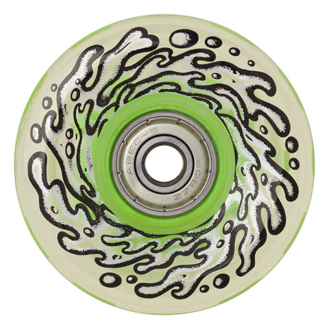 Slime Balls 60mm Light Ups w/GREEN LED and bearings OG Slime 78a Skateboard Wheels - Stoke Run LLC