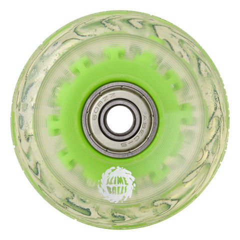 Slime Balls 60mm Light Ups w/GREEN LED and bearings OG Slime 78a Skateboard Wheels - Stoke Run LLC