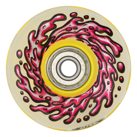 Slime Balls Wheels 60mm Light Ups w/RED and YELLOW LED OG Slime 78a - Stoke Run LLC