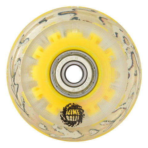 Slime Balls Wheels 60mm Light Ups w/RED and YELLOW LED OG Slime 78a - Stoke Run LLC