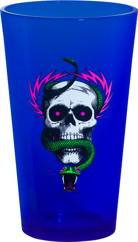 Powell Peralta Pint Glass McGill Skull & Snake Blacklight - Stoke Run LLC