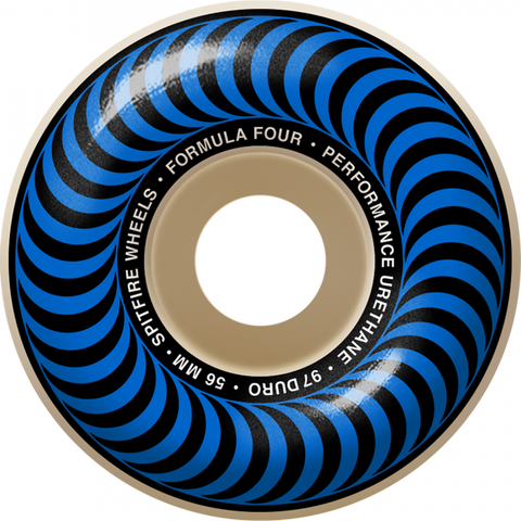 Spitfire Formula Four Wheels 97a CLASSIC 56mm NAT W/BLU - Stoke Run LLC