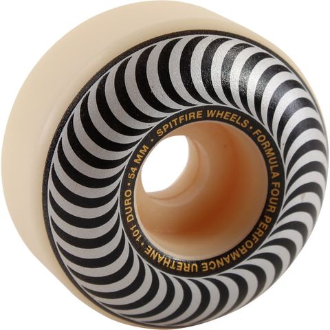 SPITFIRE F4 101a CLASSIC SWIRL 54mm WHT W/SILVER - Stoke Run LLC